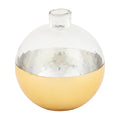 Mudpie Clear Vase with Gold Bottom
